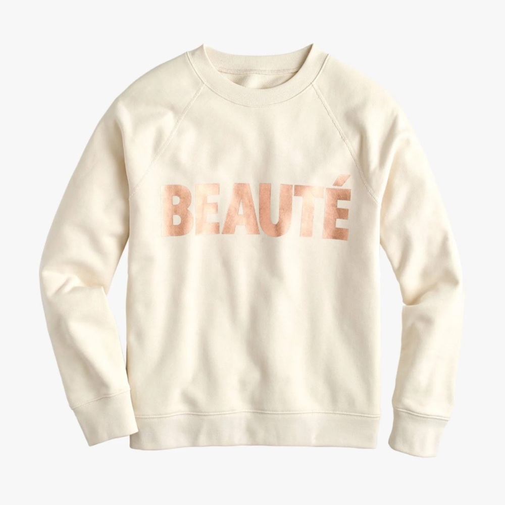 J. Crew “BEAUTE” Sweatshirt
